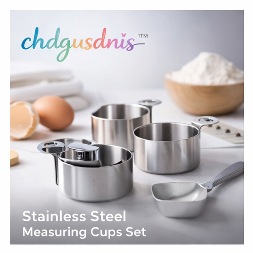 chdgusdnis™ Stainless Steel Measuring Cups Set – Stackable Precision Baking Tools