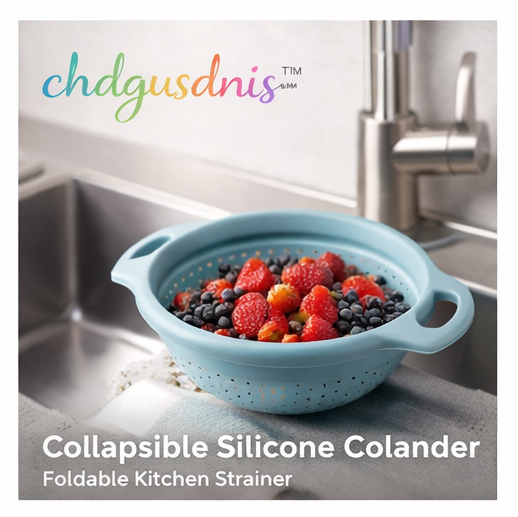chdgusdnis™ Collapsible Silicone Colander – Foldable Kitchen Strainer
